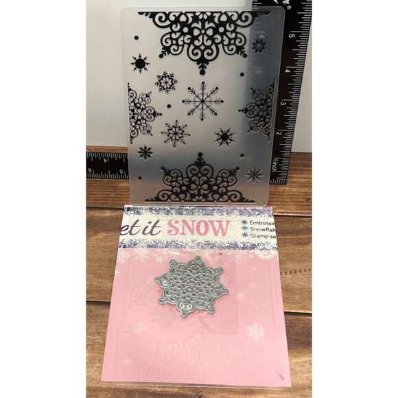 UNBRANDED Embossing Folder With DIE Snowflake BUTTERFLY - Picture 3 of 3